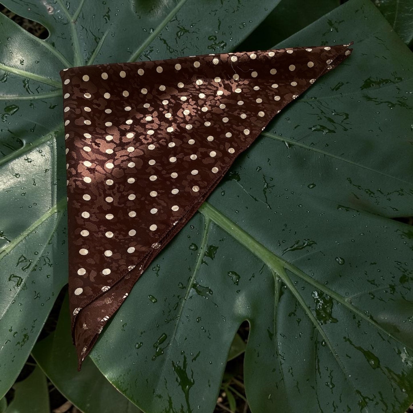 At The Moment | Melsas 100% Silk Polka Dot Scarf 43x43 | Neck, Arm, Hair, Trousers