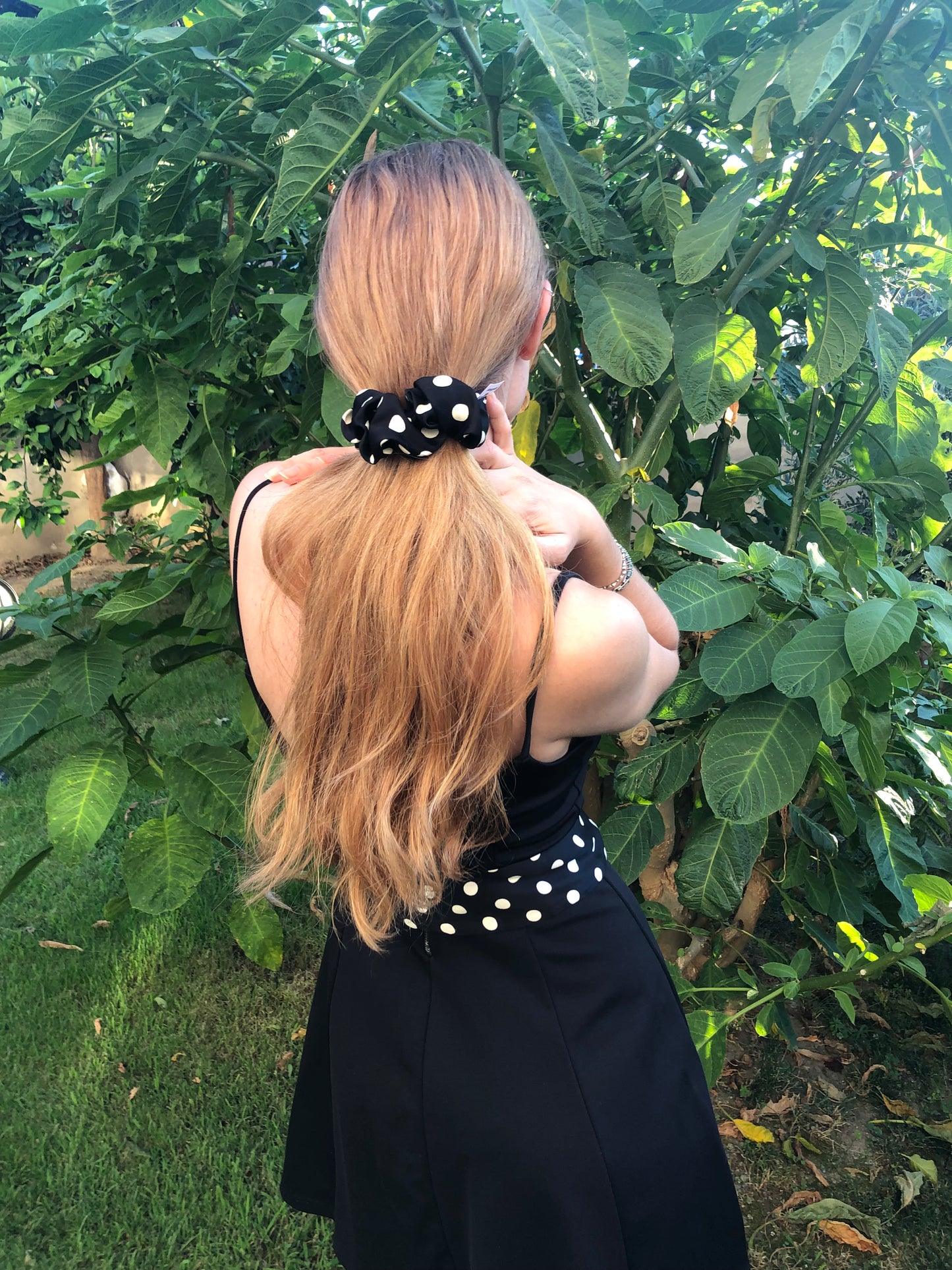 Yay! | Melsas 100% Silk Polka Dot Ring Clip | Hair Clip, Bracelet