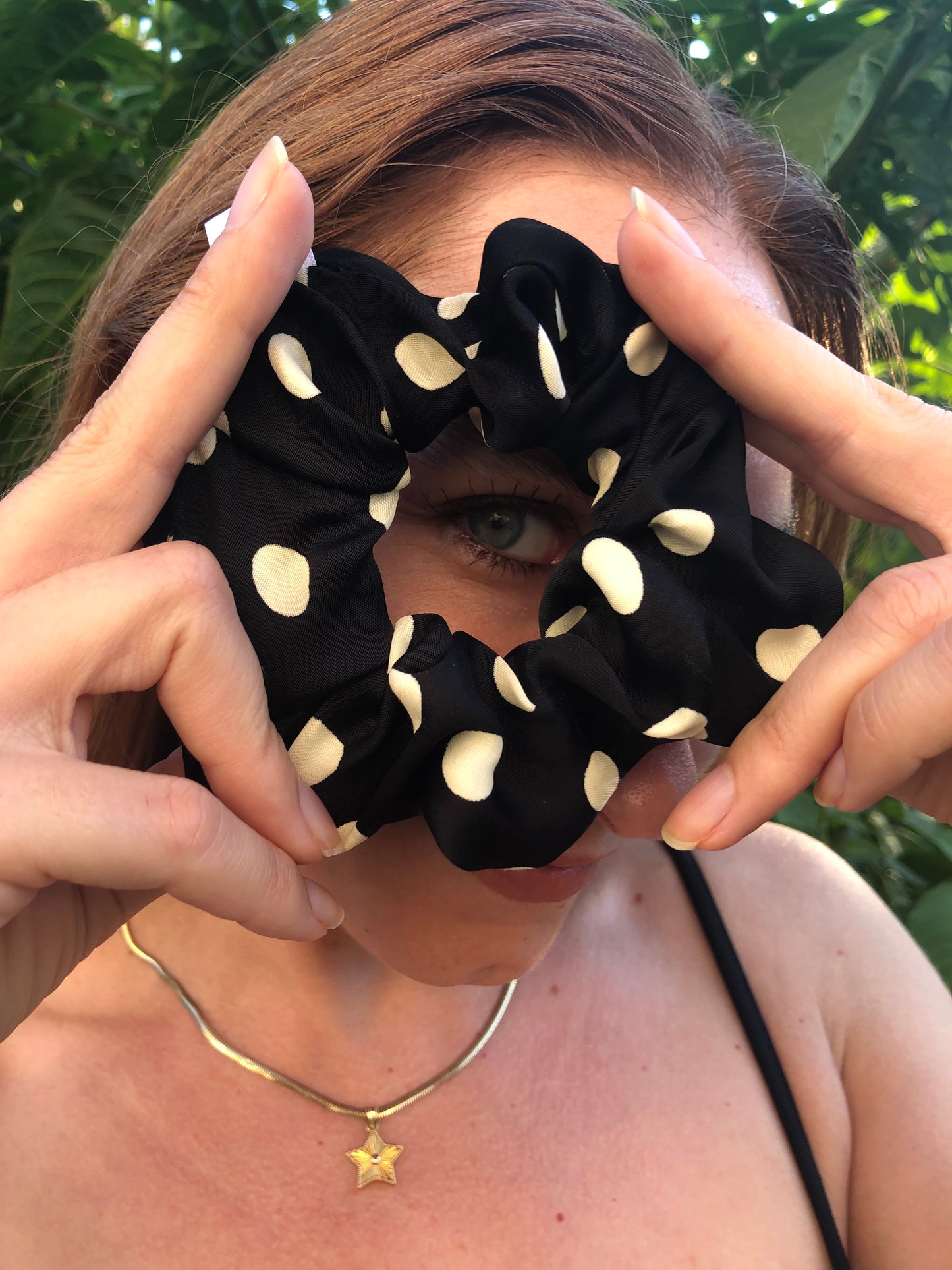 Yay! | Melsas 100% Silk Polka Dot Ring Clip | Hair Clip, Bracelet