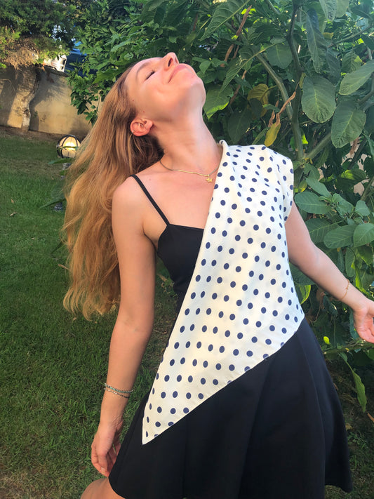Melsas 100% Silk Polka Dot Bandana | Scarf, Shawl, Blouse