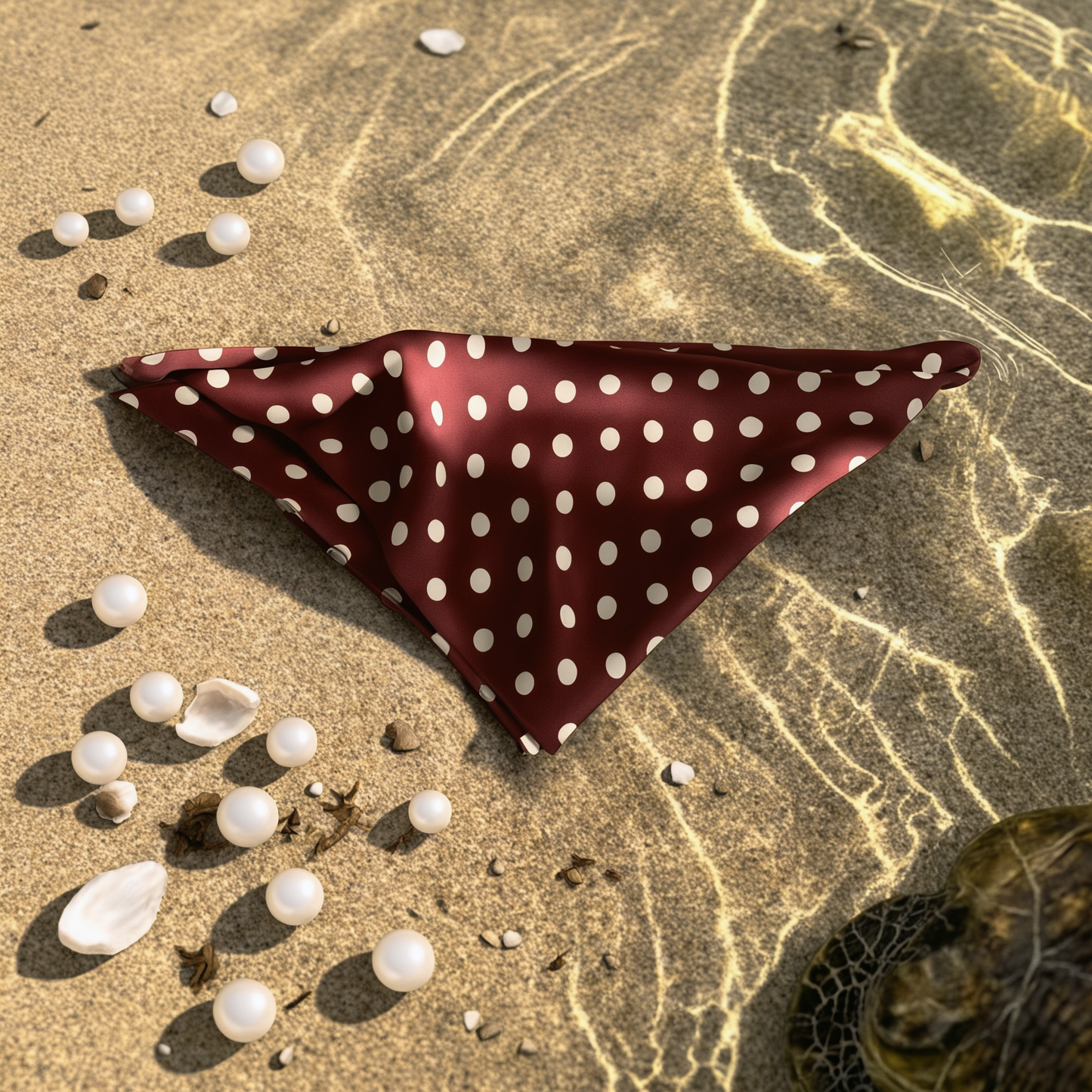 Melsas 100% Silk Polka Dot Bandana | Scarf, Shawl, Blouse